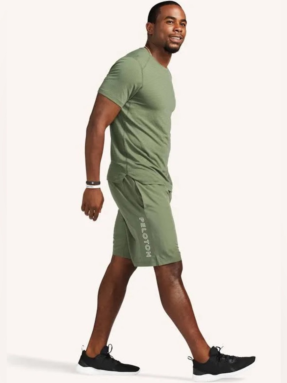 Peloton Men’s Output 9" Lined Athletic Training Shorts Olive Green Small